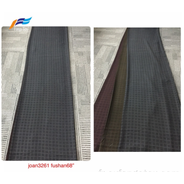 Tissu rayé fushan rayé de polyester noir formel de Dubaï